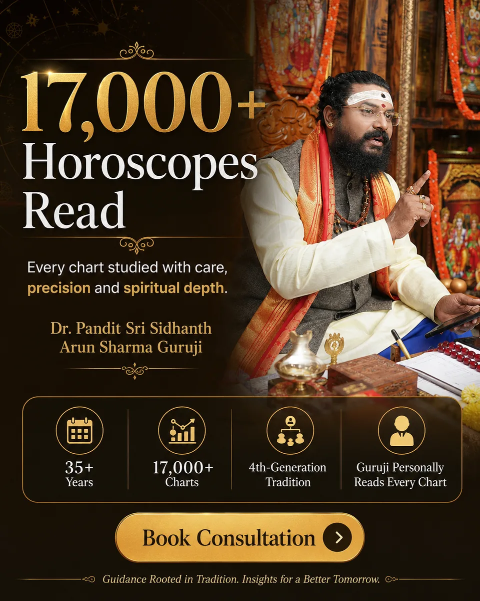 17,000+ Horoscopes Read, every chart studied with care, precision and spiritual depth; 35+ years, 4th-generation tradition